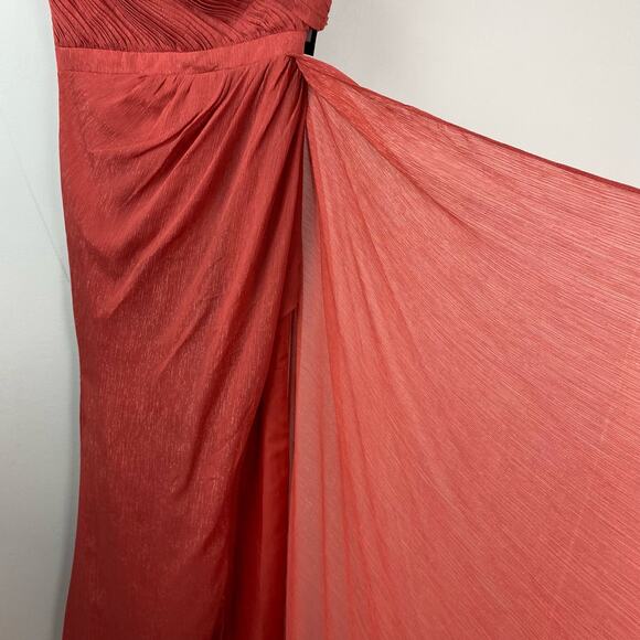 Ieena for Mac Duggal Draped One Shoulder Chiffon Gown Size 2 $398 49291 - Picture 9 of 16